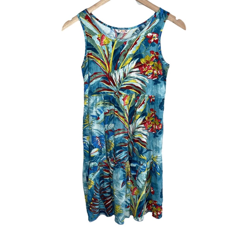 Jams World Lil People Hawaiian Dress Tropical Floral Print Size L